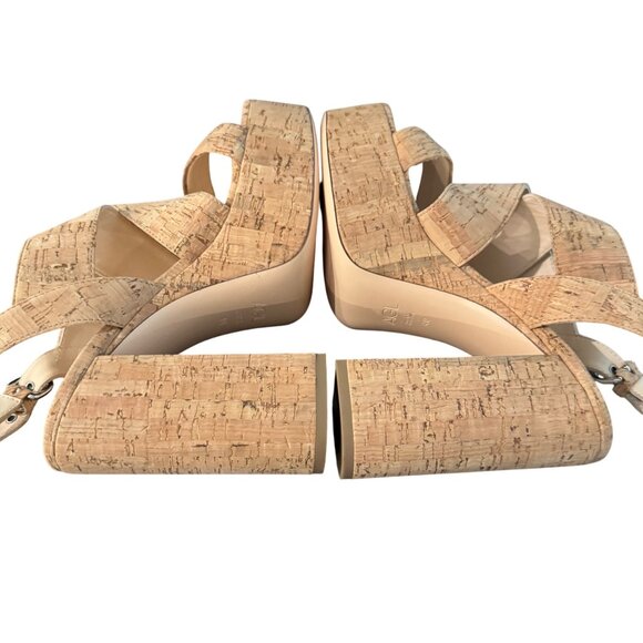 AGL Petra Platform Cork Block Heel Slingback Sandal Women's, Size 40 WORN ONCE - Picture 7 of 12